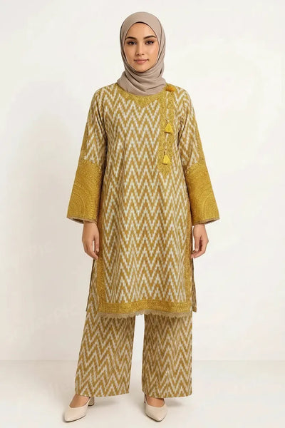 AnayasFashion Elegant Embroider Printed Kurti Set for Women with Matching Trouser and dupatta | Modest Wear Outfit