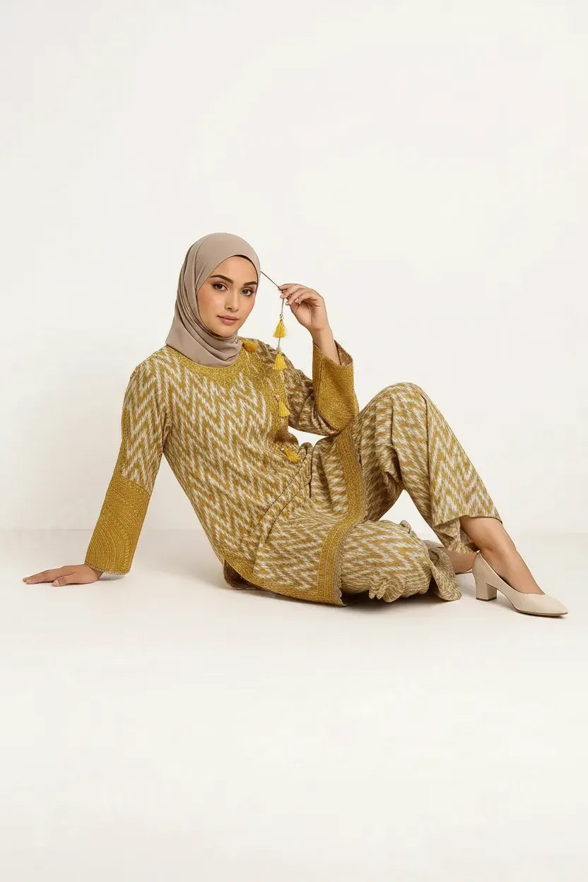 AnayasFashion Elegant Embroider Printed Kurti Set for Women with Matching Trouser and dupatta | Modest Wear Outfit