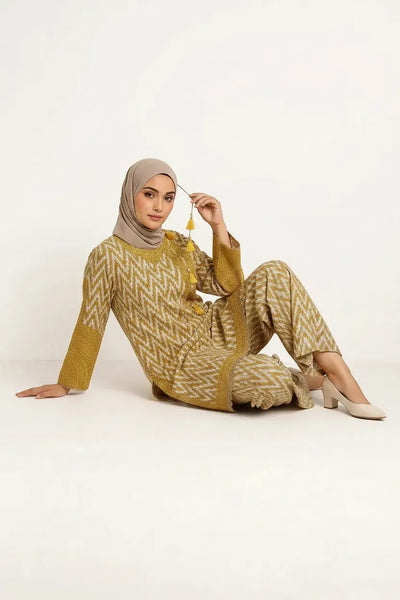 AnayasFashion Elegant Embroider Printed Kurti Set for Women with Matching Trouser and dupatta | Modest Wear Outfit