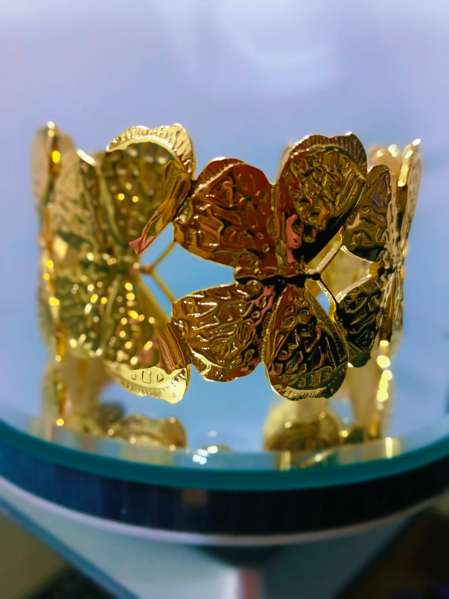 Gold Butterfly Cuff Bracelet for Women | Luxury Statement Jewelry
