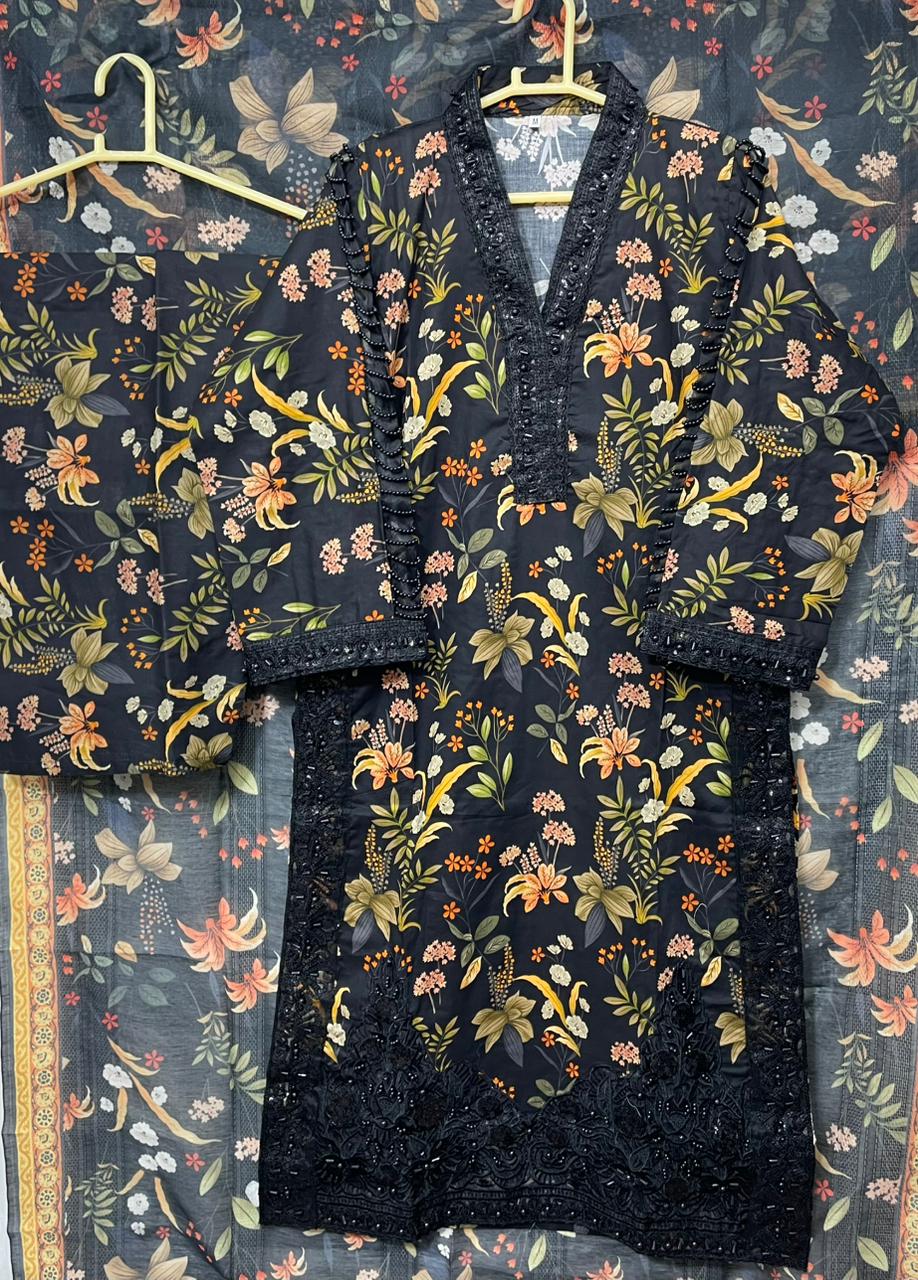 AnayasFashion Elegant Printed Kurti Set for Women with Matching Pants | Modest Wear Outfit