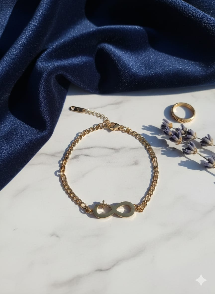 Gold Heart Charm Bracelet With Ring | Elegant Women’s Jewelry