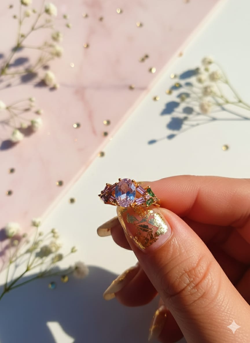 Gold Plated Elegant Rings for Women | Ladies Fashion Jewelry